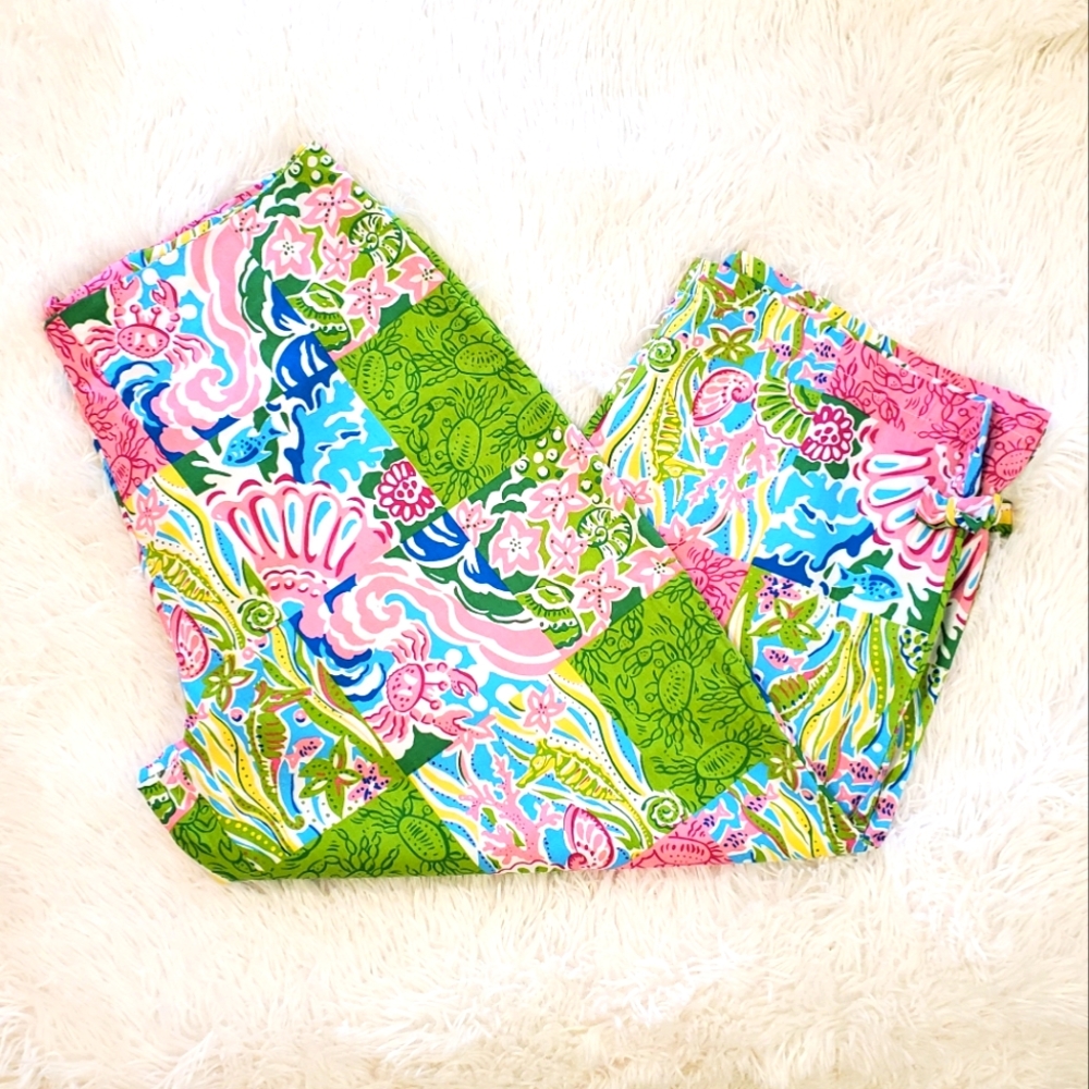 Nwot Soft Surroundings Quilted Pattern Capri Pant… - image 1